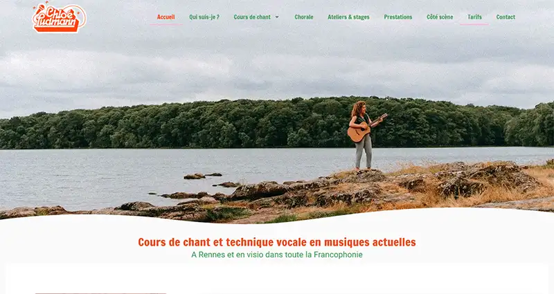 Page d'accueil du site Chloé Ludmann