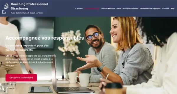 Page du site Coaching Professionnel Strasbourg