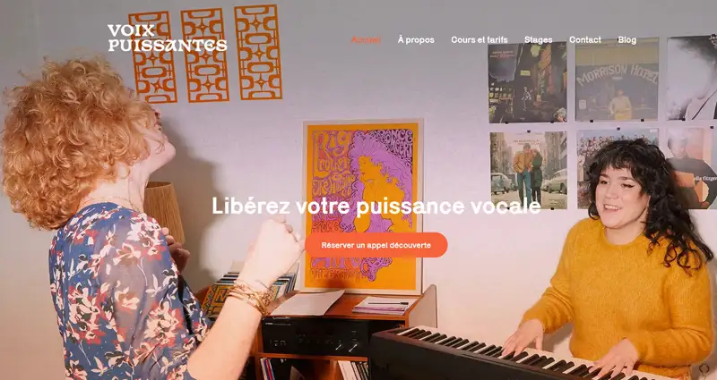 Page d'accueil du site Voix Puissantes