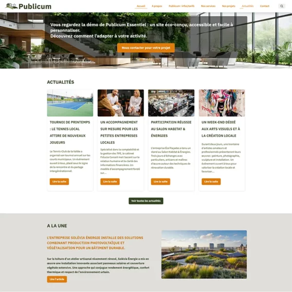 Aperçu du framework Publicum Essentiel